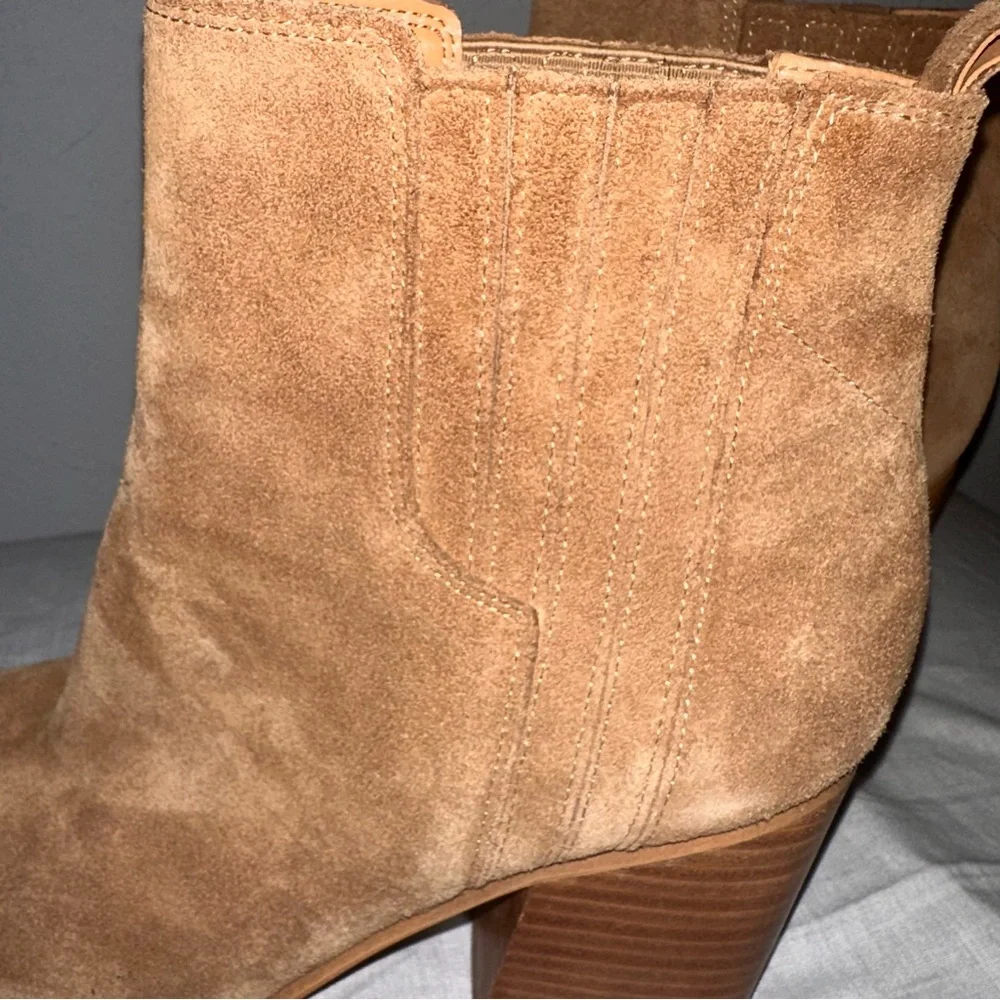 Marc Fisher Camel Suede Boots – Size 10 - Picture 2 of 8